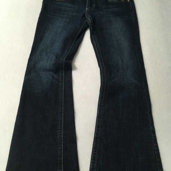 #NN Tyte Jeans Straight Leg Denim Jeans Pants Womens 11 Mid Rise Black Pockets - Picture 1 of 7